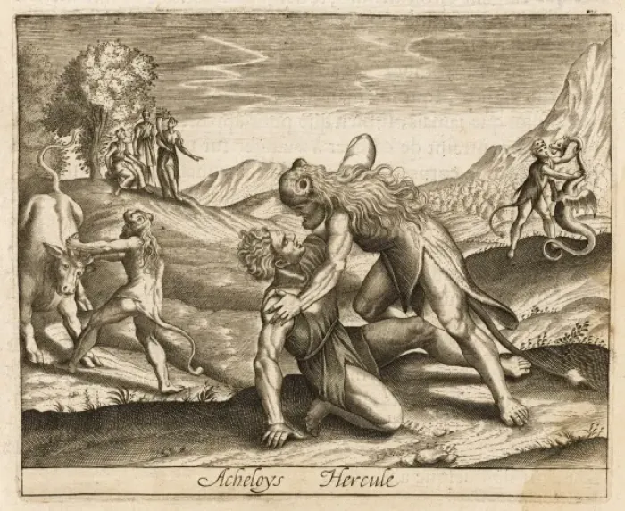 Framed Print : Herakles Versus Achelous Framed Print : Herakles Versus Achelous