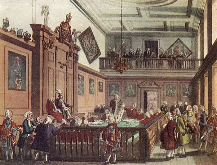Framed Print : Heralds College, The Hall, 1808 Framed Print : Heralds College, The Hall, 1808