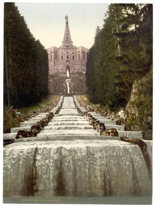Framed Print : Hercules and Cascades, Wilhelmshohe, Cassel (i. e. Kassel) Framed Print : Hercules and Cascades, Wilhelmshohe, Cassel (i. e. Kassel)