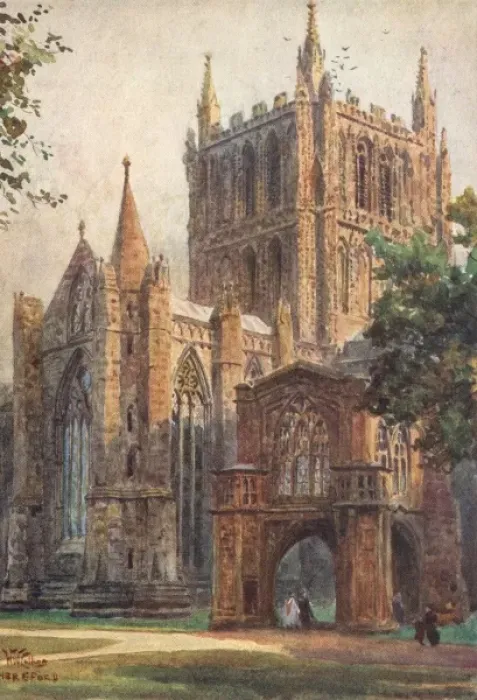 Framed Print : Hereford Cathedral / 1905 Framed Print : Hereford Cathedral / 1905