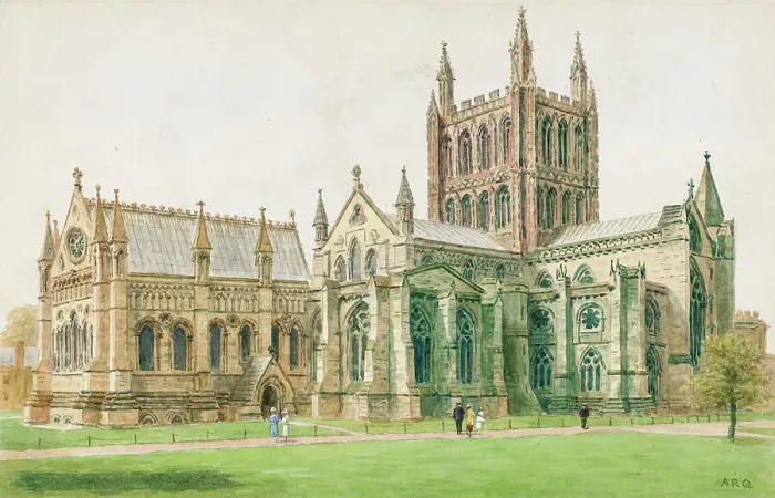 Framed Print : Hereford Cathedral, Herefordshire Framed Print : Hereford Cathedral, Herefordshire