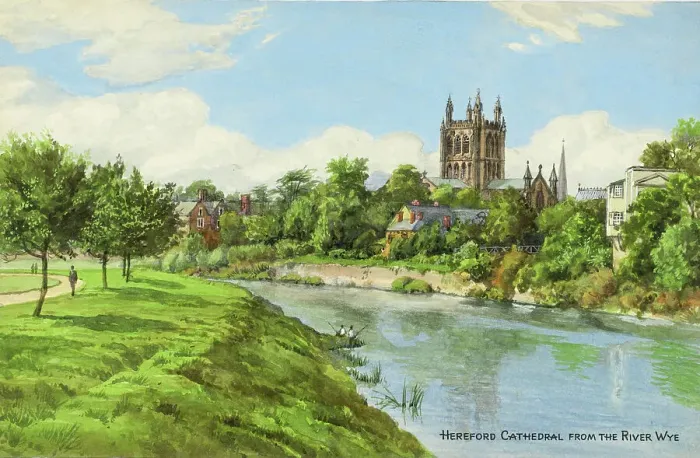 Framed Print : Hereford Cathedral, Herefordshire Framed Print : Hereford Cathedral, Herefordshire