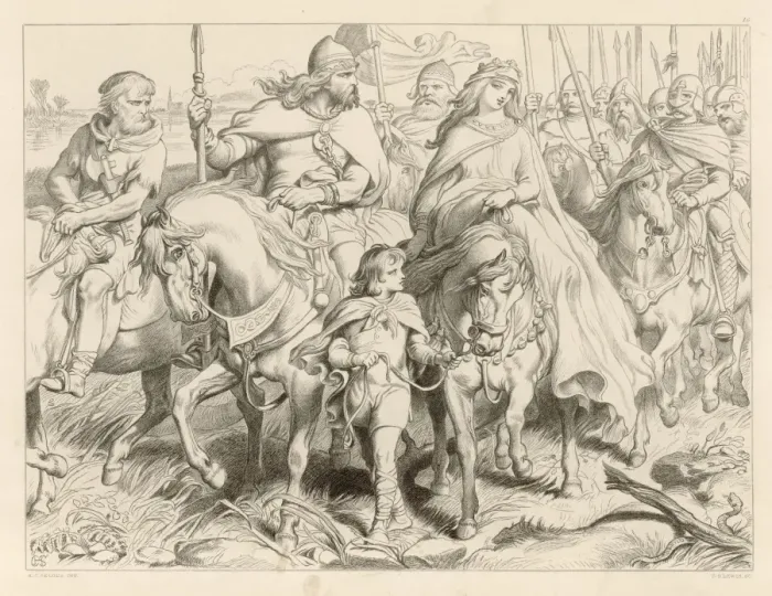 Framed Print : Hereward Guards Alftruda Framed Print : Hereward Guards Alftruda