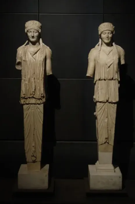 Framed Print : Herma of Caryatid. Pentelic marble. Archaic style. Augustan Framed Print : Herma of Caryatid. Pentelic marble. Archaic style. Augustan