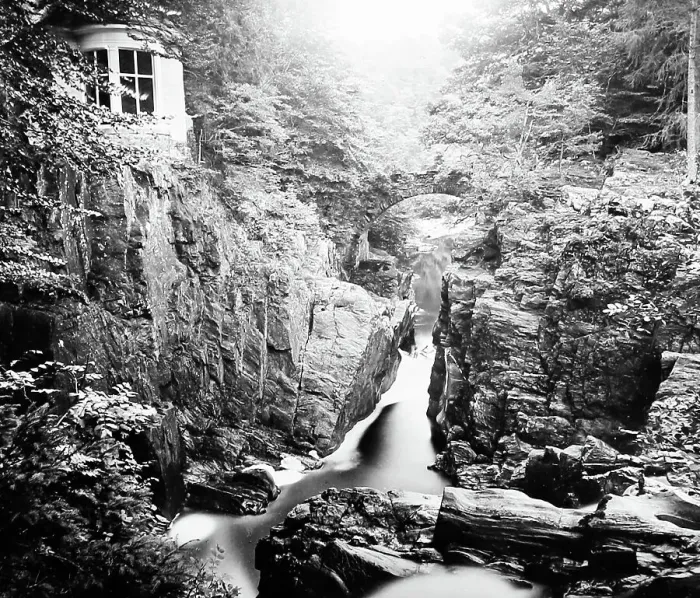 Framed Print : Hermitage Bridge, Dunkeld, Scotland, Victorian period Framed Print : Hermitage Bridge, Dunkeld, Scotland, Victorian period