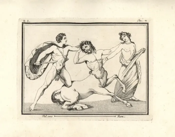 Framed Print : A hero (Theseus) about to stab the centaur Euritus Framed Print : A hero (Theseus) about to stab the centaur Euritus