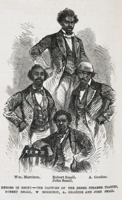 Framed Print : Heroes in Ebony - The captors of the Rebel steamer Planter Framed Print : Heroes in Ebony - The captors of the Rebel steamer Planter