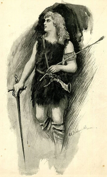 Herr Max Alvary as Siegfried in Wagners opera Date: 1890s