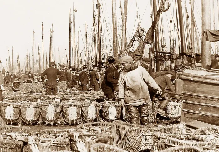 Framed Print : Herring fishermen, Great Yarmouth Framed Print : Herring fishermen, Great Yarmouth