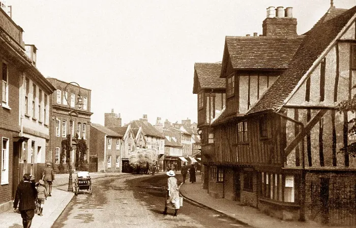 Framed Print : Hertford St. Andrew's Street early 1900s Framed Print : Hertford St. Andrew's Street early 1900s