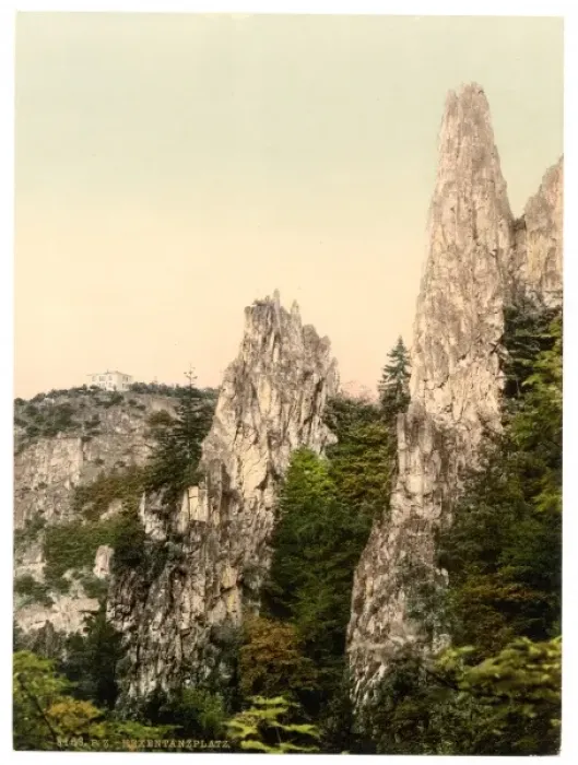 Framed Print : Hexentanzplatz from the Hirschgrund. Bodenthal, Hartz, Germa Framed Print : Hexentanzplatz from the Hirschgrund. Bodenthal, Hartz, Germa
