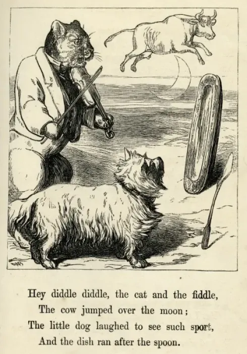 Framed Print : Hey diddle diddle, the cat and the fiddle Framed Print : Hey diddle diddle, the cat and the fiddle