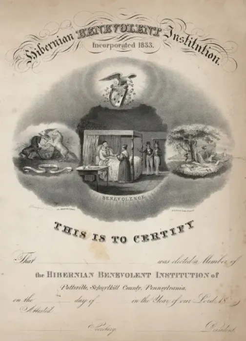 Framed Print : Hibernian Benevolent Institution, incorporated 1833 Framed Print : Hibernian Benevolent Institution, incorporated 1833