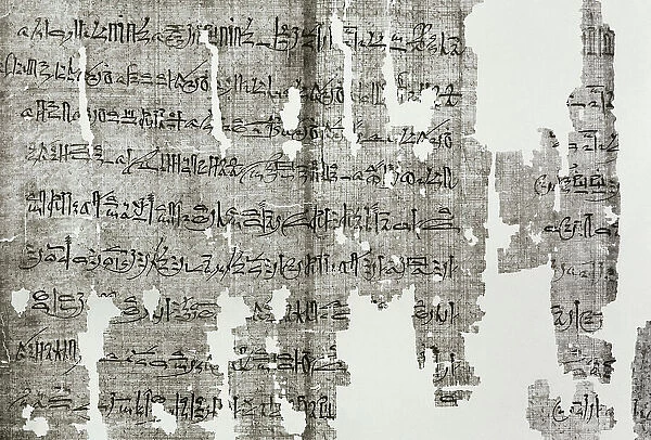 Hieratic papyrus. Process document. Conspirator death lawsui