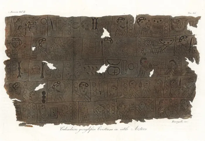 Framed Print : Hieroglyphic Christian calendar on an Aztec stele Framed Print : Hieroglyphic Christian calendar on an Aztec stele