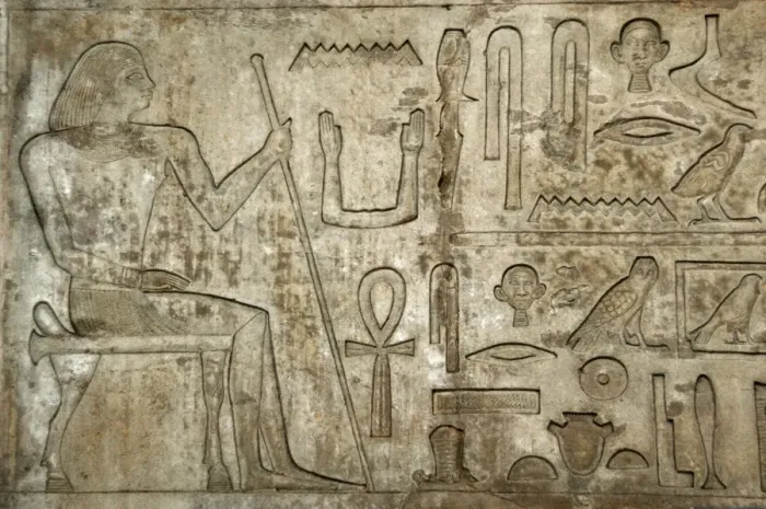 Framed Print : Hieroglyphic writing. Architrave. Tomb of Nykaiankh. 5th Dy Framed Print : Hieroglyphic writing. Architrave. Tomb of Nykaiankh. 5th Dy