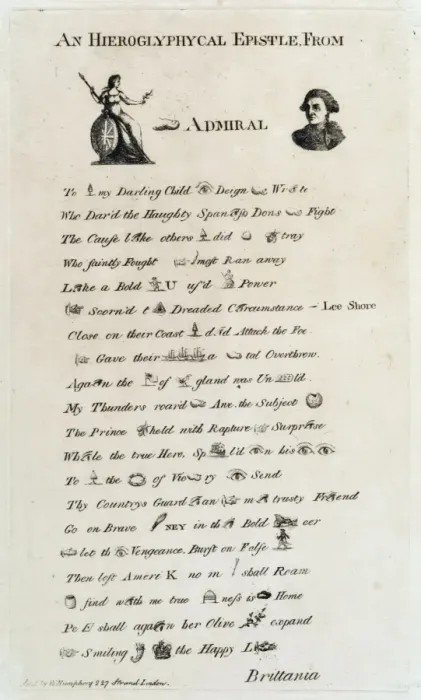 Framed Print : An hieroglyphycal epistle from Britannia toe Admiral Rodney Framed Print : An hieroglyphycal epistle from Britannia toe Admiral Rodney