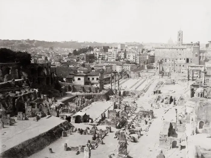 Framed Print : High angle view of the Roman Forum, Rome Italy Framed Print : High angle view of the Roman Forum, Rome Italy