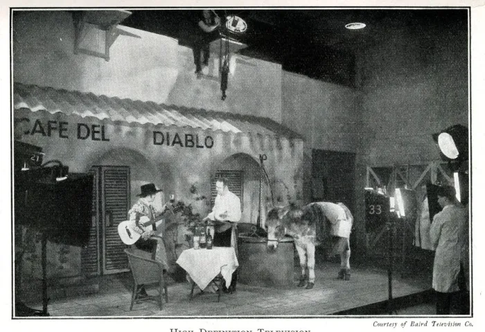 Framed Print : High definition television, a Spanish scene enacted in one of the Baird Experimental Framed Print : High definition television, a Spanish scene enacted in one of the Baird Experimental