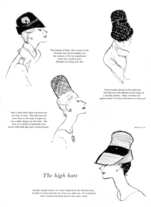 Framed Print : The high hat trend, 1960 Framed Print : The high hat trend, 1960
