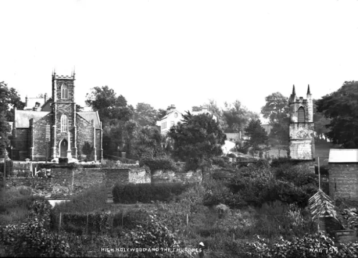 Framed Print : High Holywood and the Churches Framed Print : High Holywood and the Churches