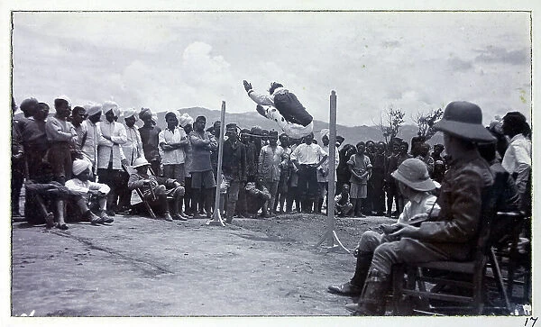 High jump with spectators, from a fascinating album which reveals new details on a little-known campaign in which a British military force brushed aside Tibetan defences to capture Lhasa, in 1904