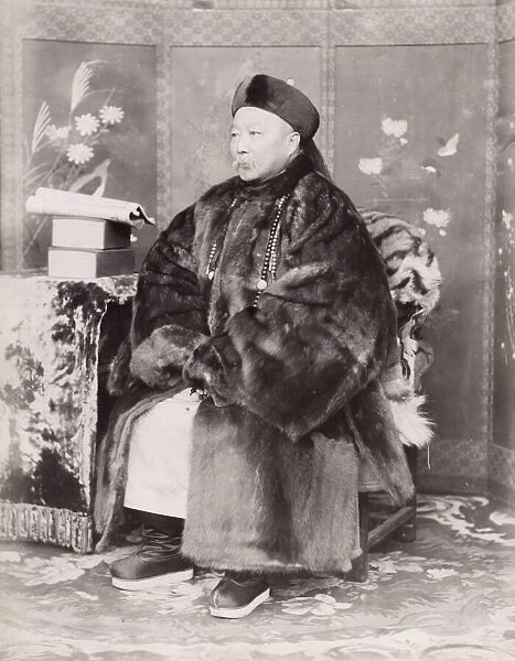 High ranking Chinese official in fur coat, China