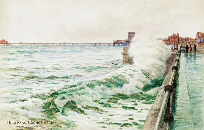Framed Print : High seas at Bognor Regis, Sussex Framed Print : High seas at Bognor Regis, Sussex