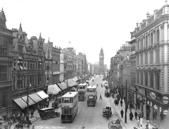 Framed Print : High St. Belfast Framed Print : High St. Belfast