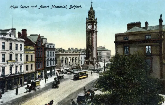 Framed Print : High Street and Albert Memorial, Belfast, Northern Ireland Framed Print : High Street and Albert Memorial, Belfast, Northern Ireland