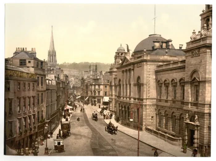 Framed Print : High Street, Bath, England Framed Print : High Street, Bath, England