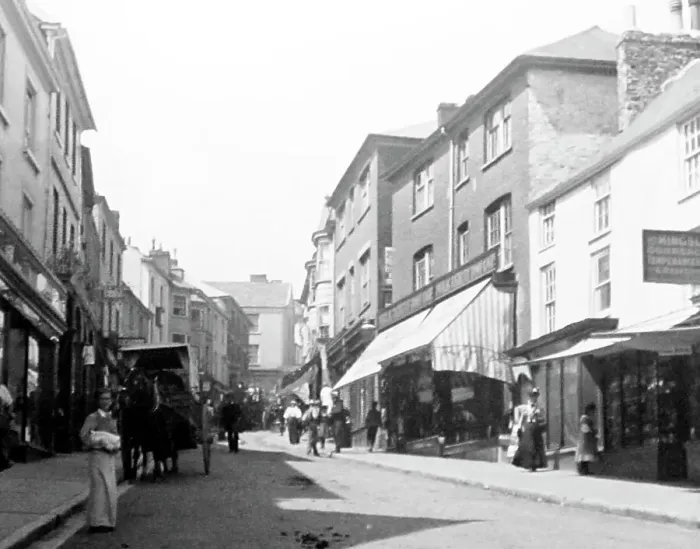 Framed Print : High Street, Bideford, Victorian period Framed Print : High Street, Bideford, Victorian period