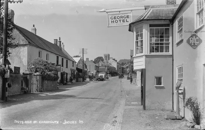 Framed Print : High Street Charmouth Framed Print : High Street Charmouth