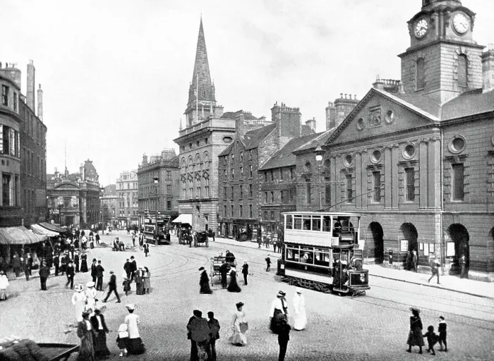 Framed Print : High Street, Dundee early 1900's Framed Print : High Street, Dundee early 1900's