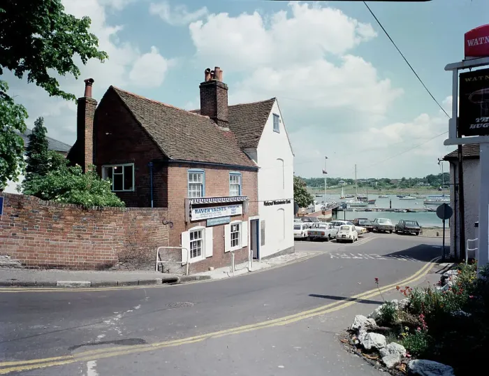 Framed Print : High Street and Hamble River, Hamble Framed Print : High Street and Hamble River, Hamble