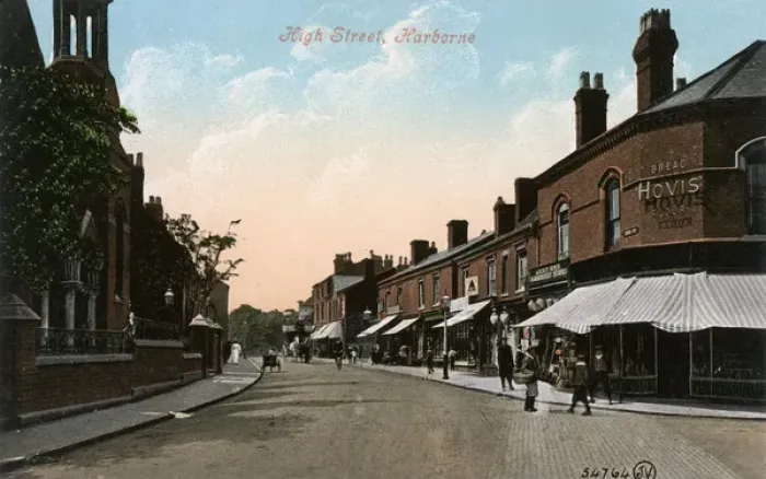 Framed Print : High Street, Harborne, Birmingham, West Midlands