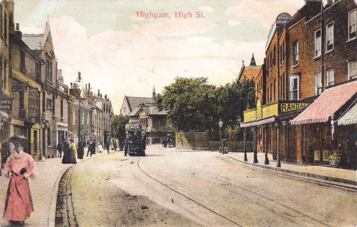 Framed Print : High Street, Highgate, North London Framed Print : High Street, Highgate, North London