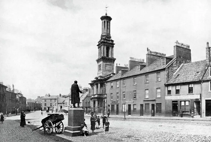 Framed Print : High Street, Irvine early 1900's Framed Print : High Street, Irvine early 1900's