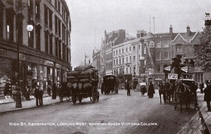 Framed Print : High Street Kensington - looking west Framed Print : High Street Kensington - looking west