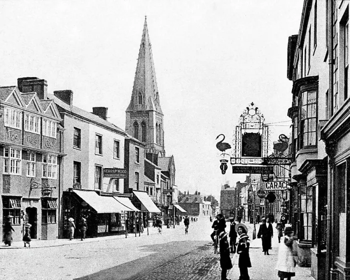 Framed Print : High Street, Market Harborough, Victorian period Framed Print : High Street, Market Harborough, Victorian period