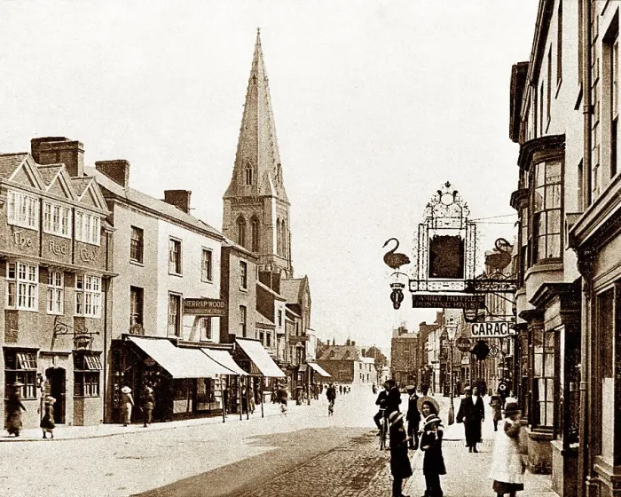 Framed Print : High Street, Market Harborough, Victorian period Framed Print : High Street, Market Harborough, Victorian period