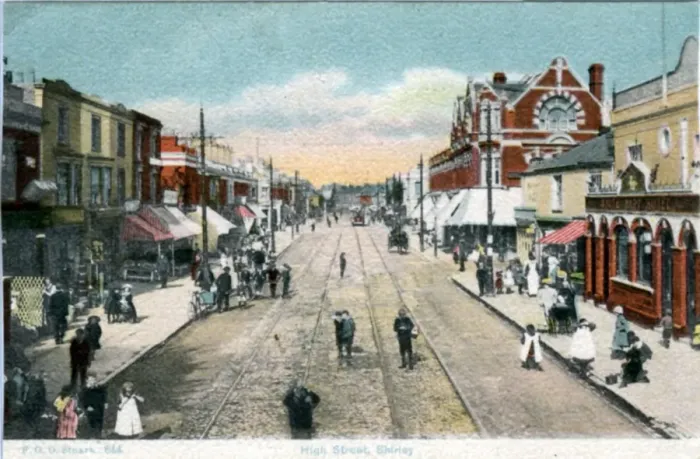 Framed Print : High Street, Shirley, Hampshire Framed Print : High Street, Shirley, Hampshire