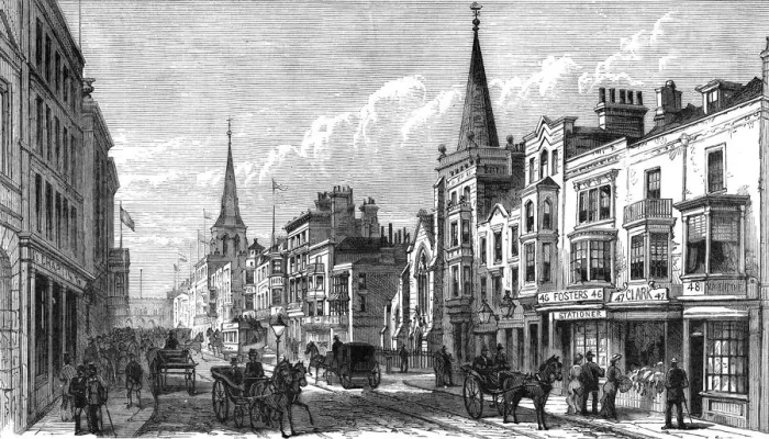 Framed Print : High street in Southampton Framed Print : High street in Southampton