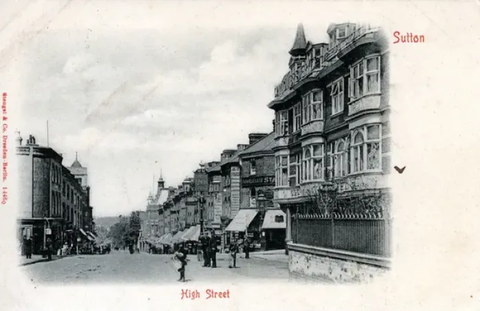 Framed Print : High Street, Sutton, Surrey Framed Print : High Street, Sutton, Surrey