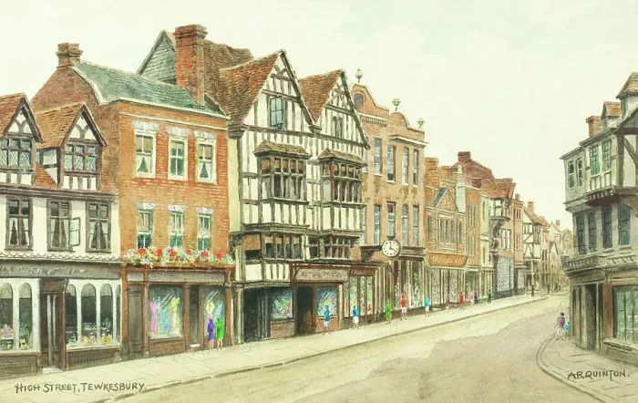Framed Print : High Street, Tewkesbury, Gloucestershire Framed Print : High Street, Tewkesbury, Gloucestershire