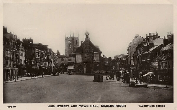 High Street and Town Hall, Marlborough, Wiltshire