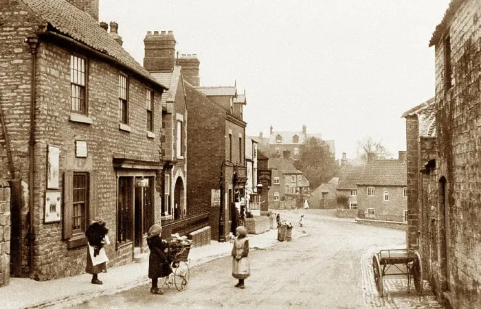 Framed Print : High Street, Whitwell early 1900's Framed Print : High Street, Whitwell early 1900's