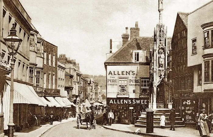 Framed Print : High Street, Winchester early 1900's Framed Print : High Street, Winchester early 1900's