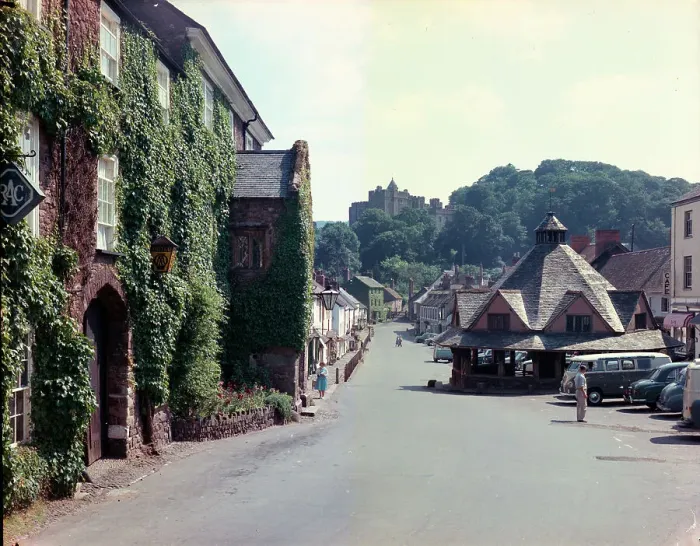 Framed Print : High Street and Yarn Market, Dunster Framed Print : High Street and Yarn Market, Dunster