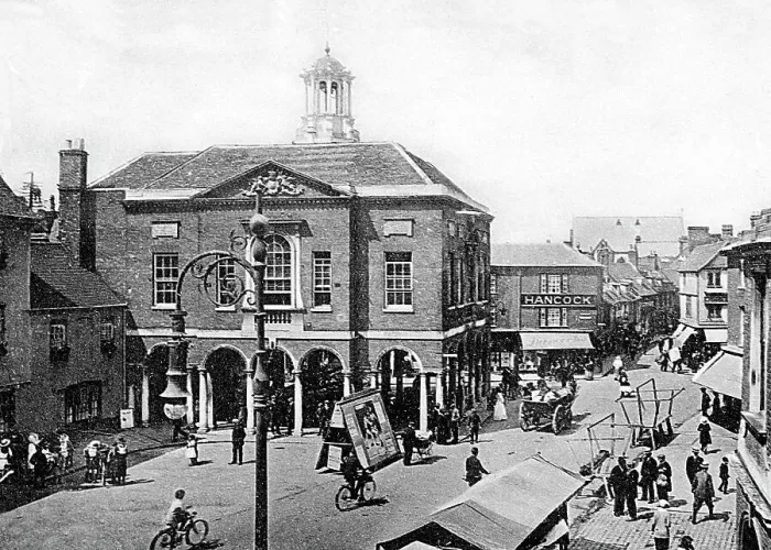 Framed Print : High Wycombe Market Place early 1900s Framed Print : High Wycombe Market Place early 1900s